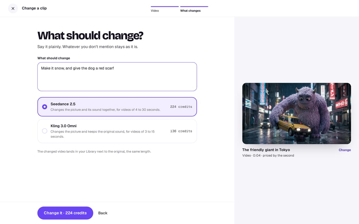Saying what should change