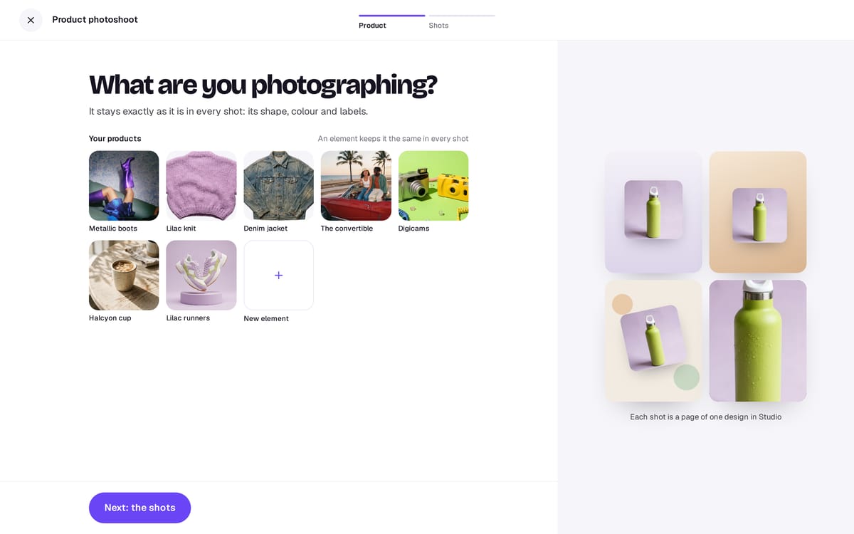 Product photoshoot