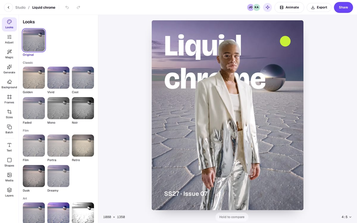 A design open in its editor