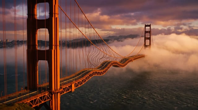 The bridge in the wind