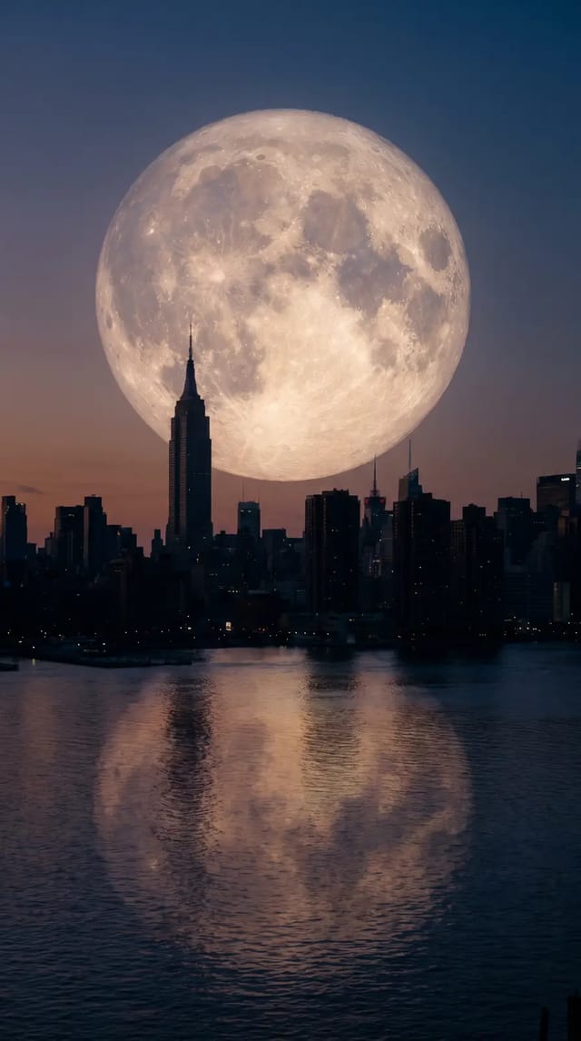 A close moon