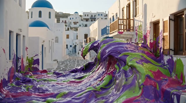 A wave of paint